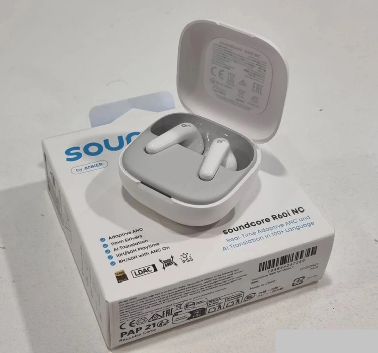 ایربادز بی سیم ANKER مدل R60i NC D1202H21 - سفید (گارانتی شش ماهه شرکتی)